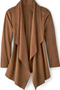 Soft Surroundings Shape Drape Faux Suede Jacket- Toppers|Jackets & Coats