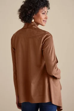 Soft Surroundings Shape Drape Faux Suede Jacket- Toppers|Jackets & Coats