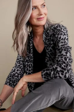 Soft Surroundings Sibyl Cashmere Printed Cardigan- Tops|Sweaters & Cardigans