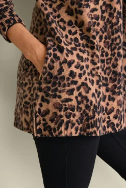 Soft Surroundings Sibyl Cashmere Printed Cardigan- Tops|Sweaters & Cardigans