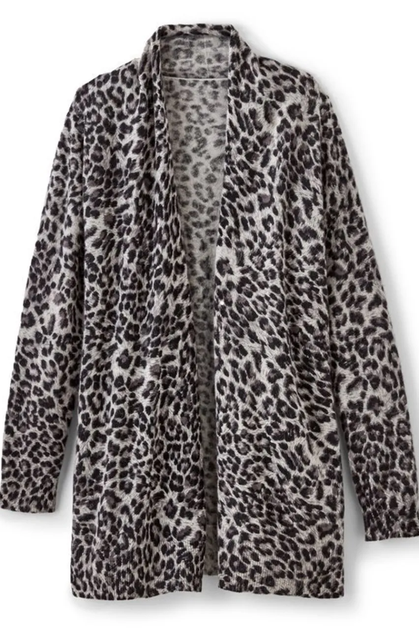 Soft Surroundings Sibyl Cashmere Printed Cardigan- Tops|Sweaters & Cardigans