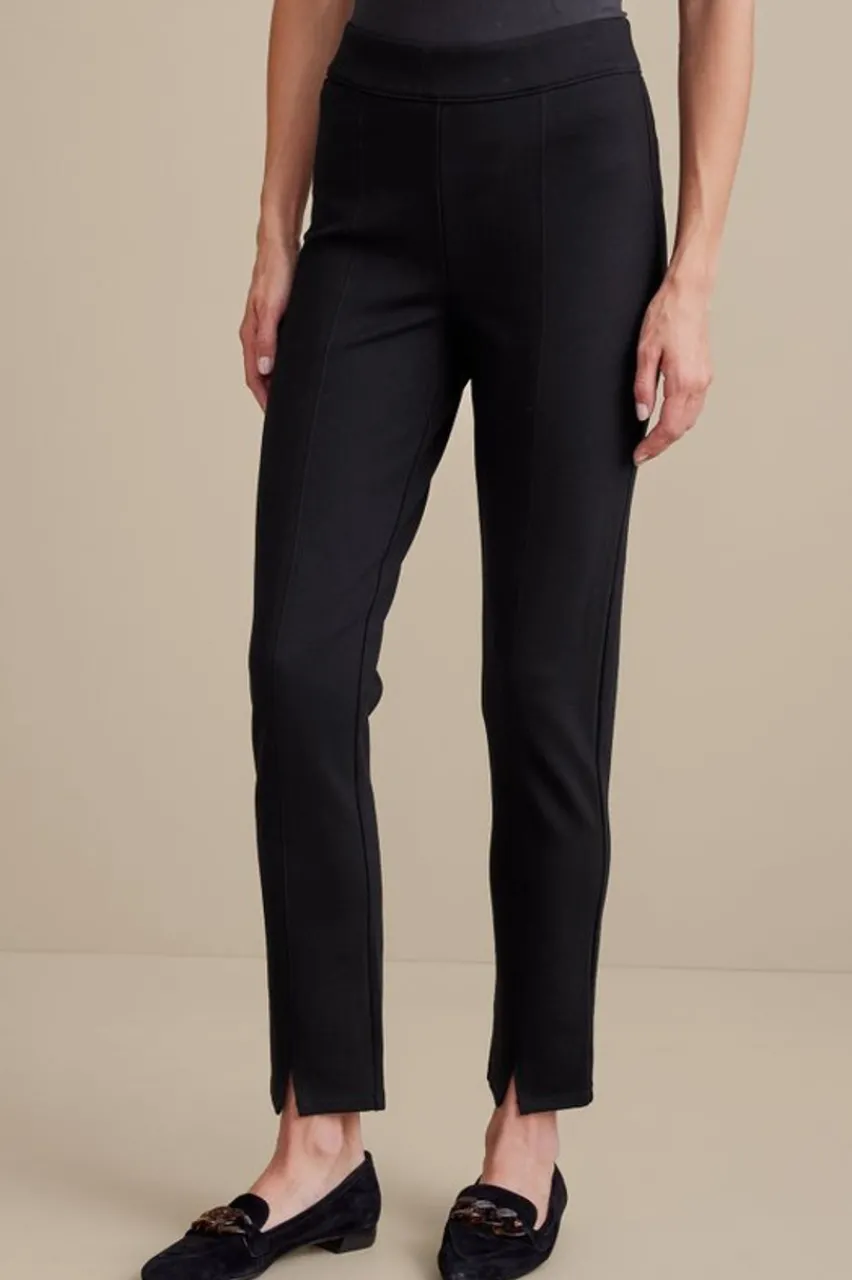 Soft Surroundings Soft Essential Ponte Slim Ankle Pants- Pants