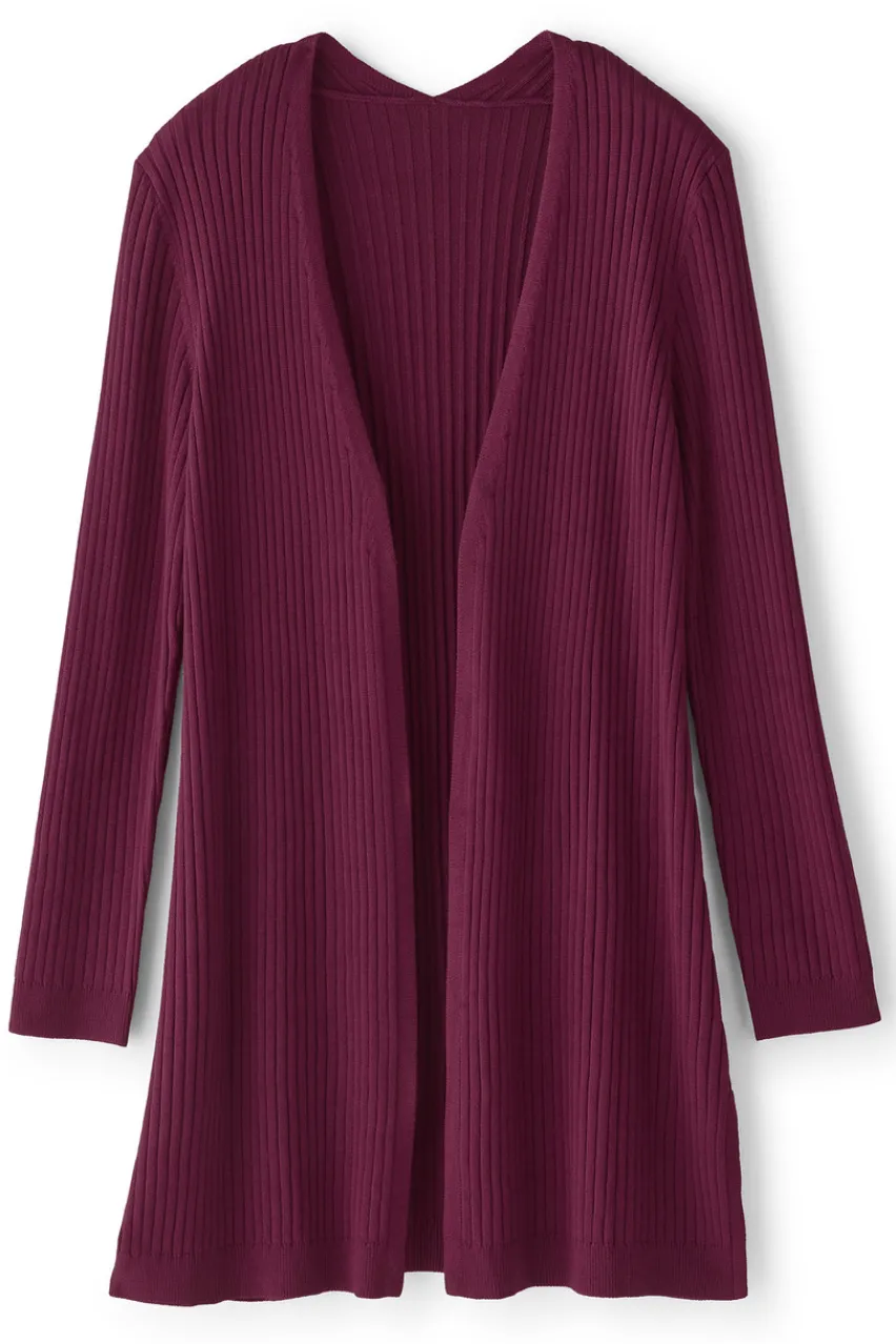 Soft Surroundings Soft Essential Ribbed Long Cardi- Tops|Sweaters & Cardigans