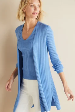 Soft Surroundings Soft Essential Ribbed Long Cardi- Tops|Sweaters & Cardigans