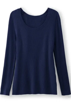 Soft Surroundings Soft Essential Ribbed Pullover Sweater- Tops|Sweaters & Cardigans