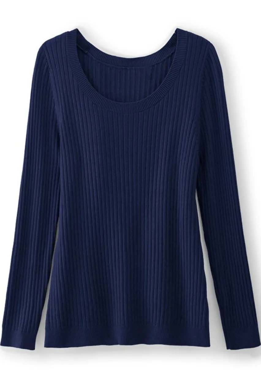 Soft Surroundings Soft Essential Ribbed Pullover Sweater- Tops|Sweaters & Cardigans