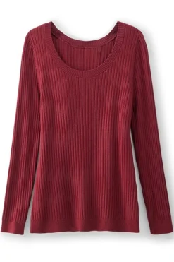 Soft Surroundings Soft Essential Ribbed Pullover Sweater- Tops|Sweaters & Cardigans