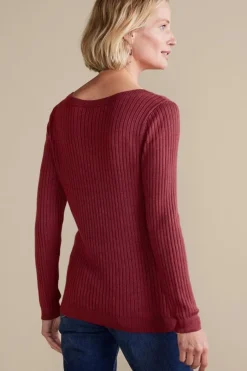 Soft Surroundings Soft Essential Ribbed Pullover Sweater- Tops|Sweaters & Cardigans