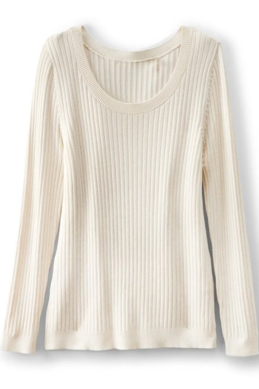 Soft Surroundings Soft Essential Ribbed Pullover Sweater- Tops|Sweaters & Cardigans