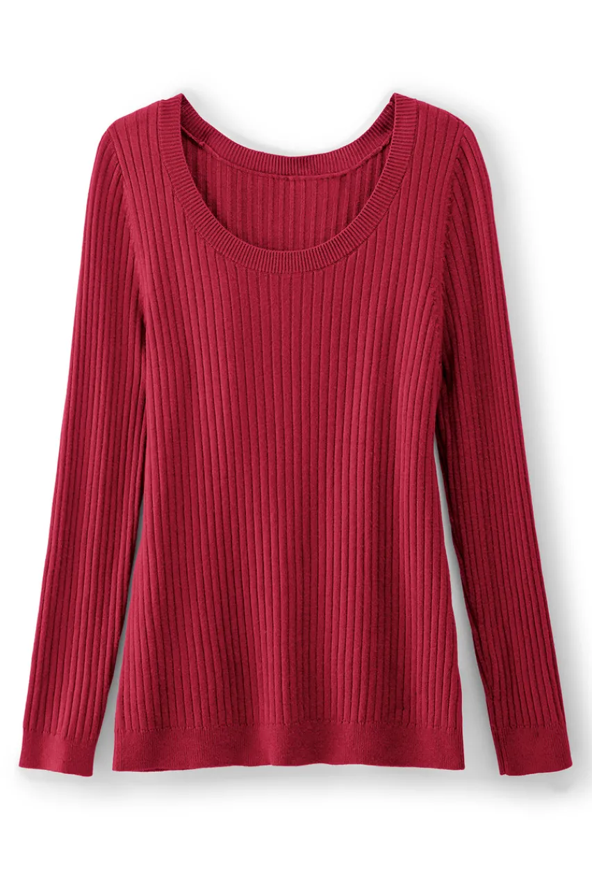 Soft Surroundings Soft Essential Ribbed Pullover Sweater- Tops|Sweaters & Cardigans