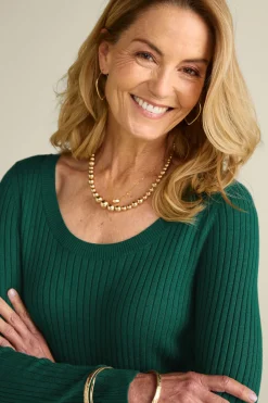 Soft Surroundings Soft Essential Ribbed Pullover Sweater- Tops|Sweaters & Cardigans