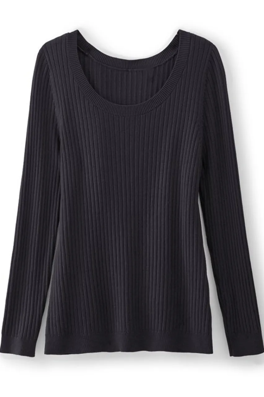 Soft Surroundings Soft Essential Ribbed Pullover Sweater- Tops|Sweaters & Cardigans