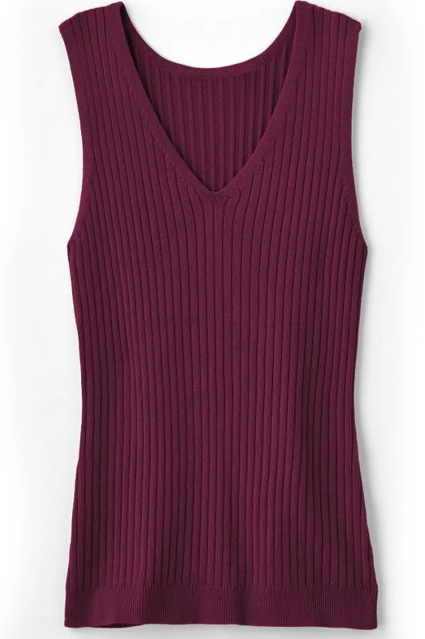 Soft Surroundings Soft Essential Ribbed Sweater Tank- Tops|Sweaters & Cardigans