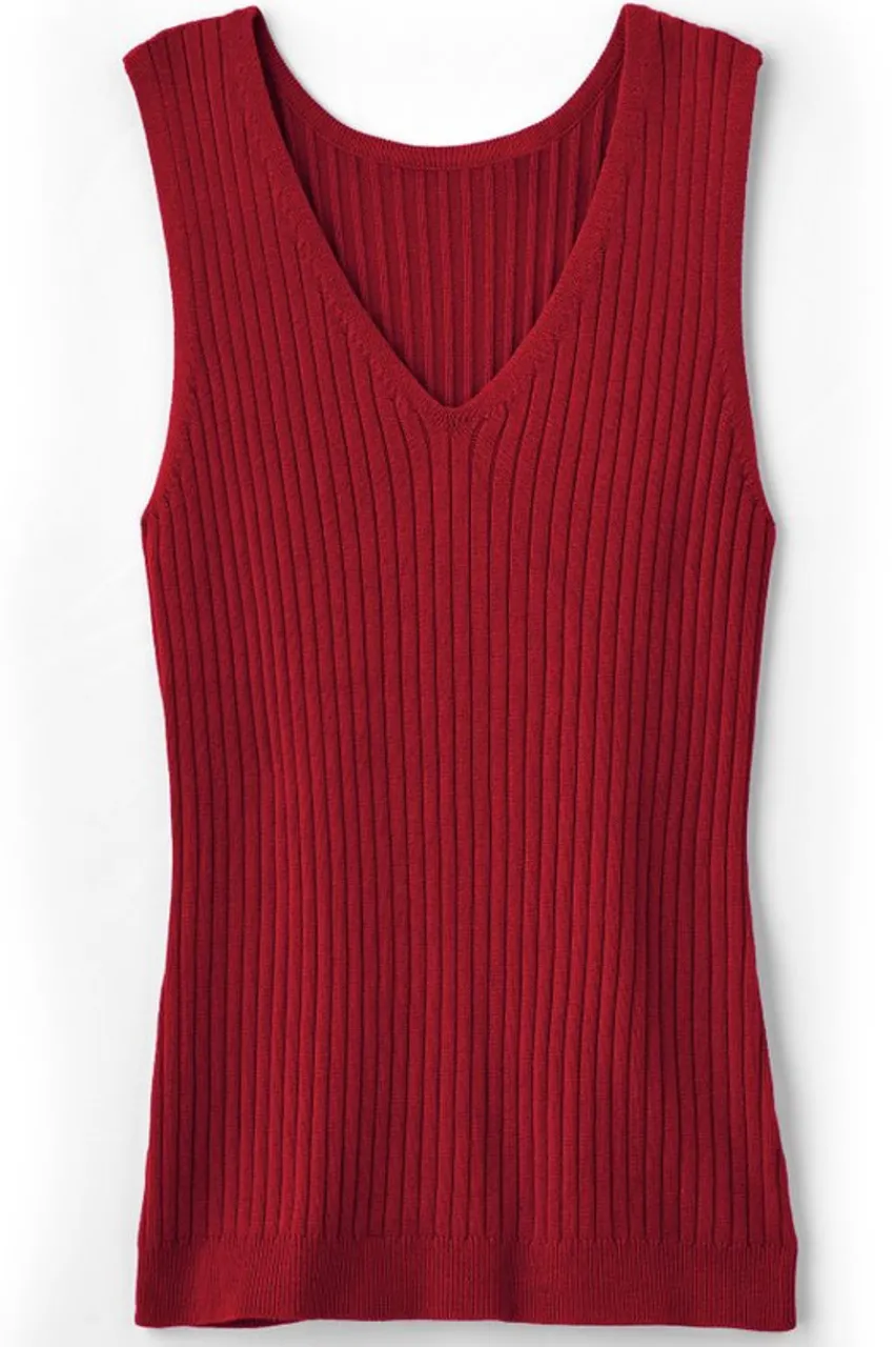 Soft Surroundings Soft Essential Ribbed Sweater Tank- Tops|Sweaters & Cardigans