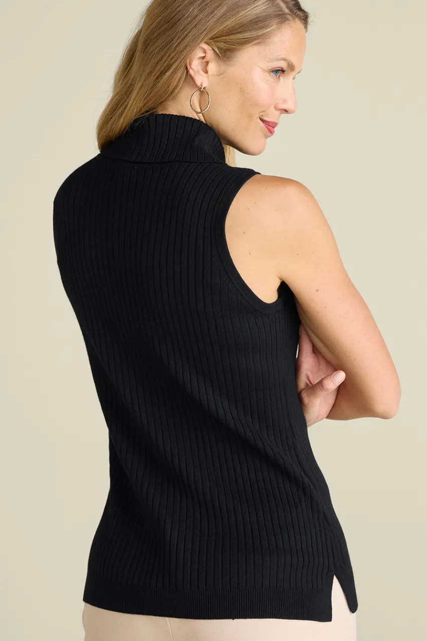 Soft Surroundings Soft Essential Ribbed Turtleneck Tank- Tops|Sweaters & Cardigans