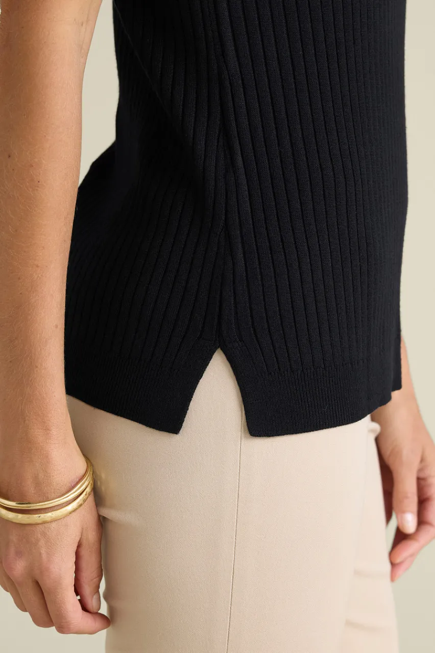 Soft Surroundings Soft Essential Ribbed Turtleneck Tank- Tops|Sweaters & Cardigans