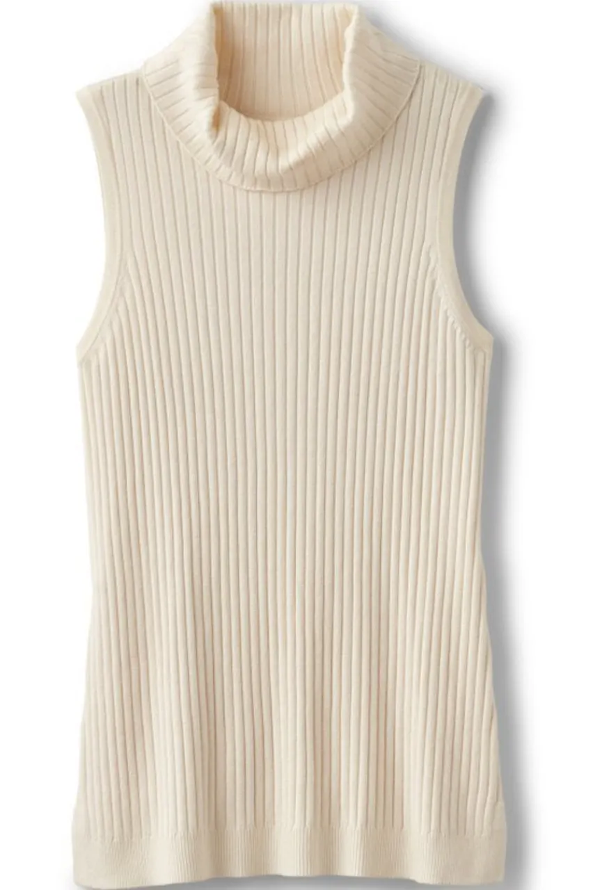 Soft Surroundings Soft Essential Ribbed Turtleneck Tank- Tops|Sweaters & Cardigans