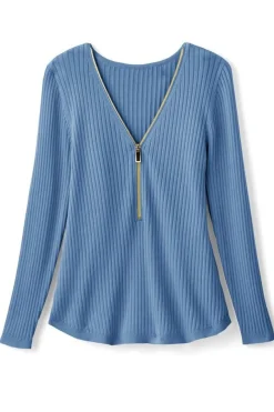 Soft Surroundings Soft Essential Ribbed Valentina Sweater- Tops|Sweaters & Cardigans