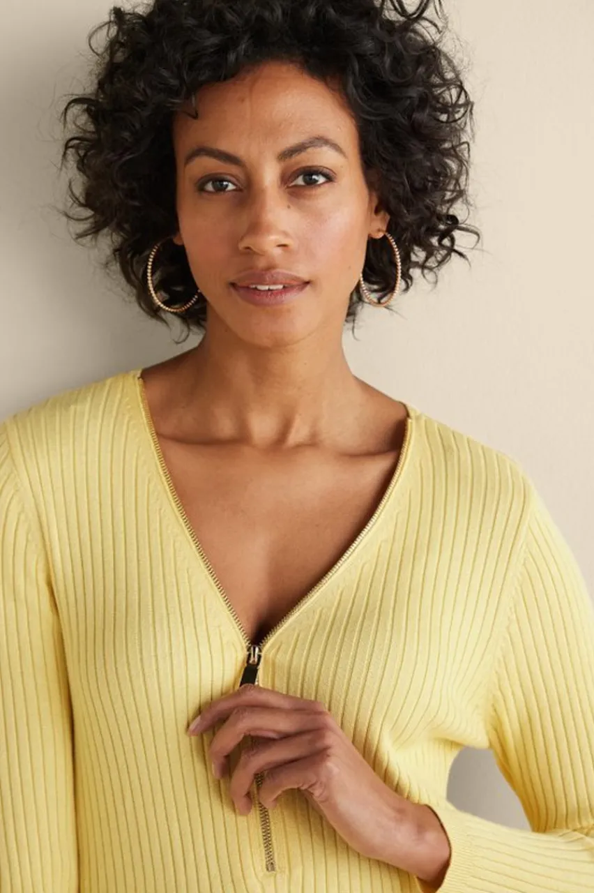 Soft Surroundings Soft Essential Ribbed Valentina Sweater- Tops|Sweaters & Cardigans