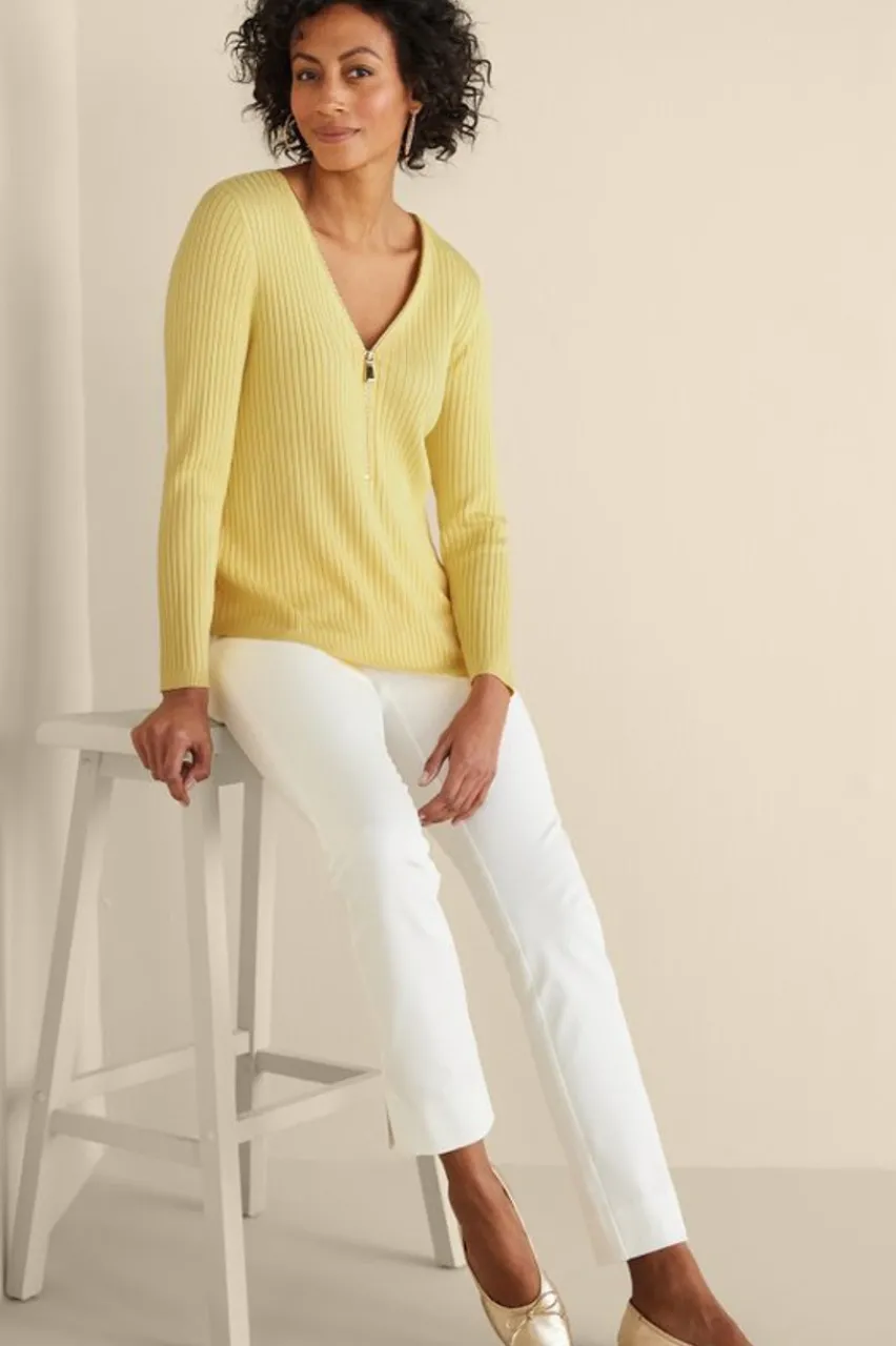 Soft Surroundings Soft Essential Ribbed Valentina Sweater- Tops|Sweaters & Cardigans