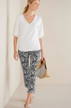 Soft Surroundings Soft Essential Superla Slim Leg Crop Pants- Pants