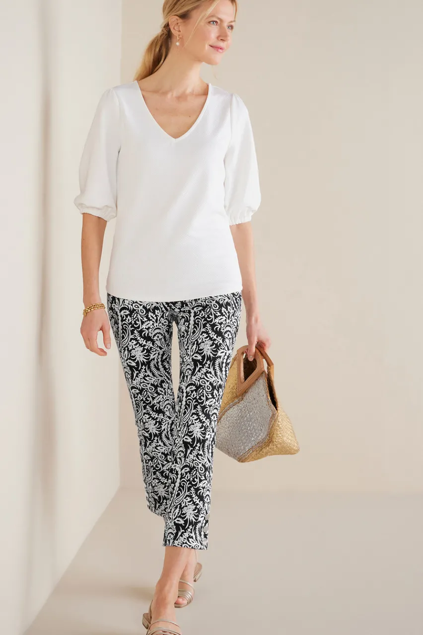 Soft Surroundings Soft Essential Superla Slim Leg Crop Pants- Pants