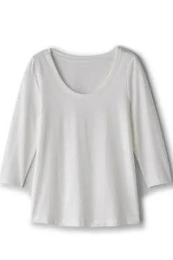 Soft Surroundings Soft Essential Supima 3/4 Sleeve Tee- Tops