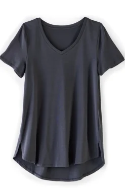 Soft Surroundings Soft Essential Supima Isabel Short Sleeve Tunic- Tops|Tunics & Leggings