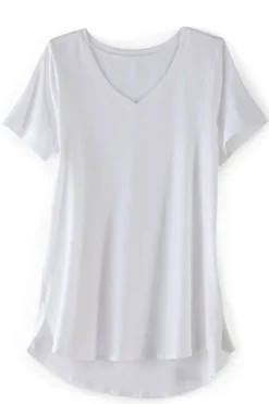 Soft Surroundings Soft Essential Supima Isabel Short Sleeve Tunic- Tops|Tunics & Leggings
