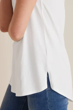 Soft Surroundings Soft Essential Supima Isabel Short Sleeve Tunic- Tops|Tunics & Leggings
