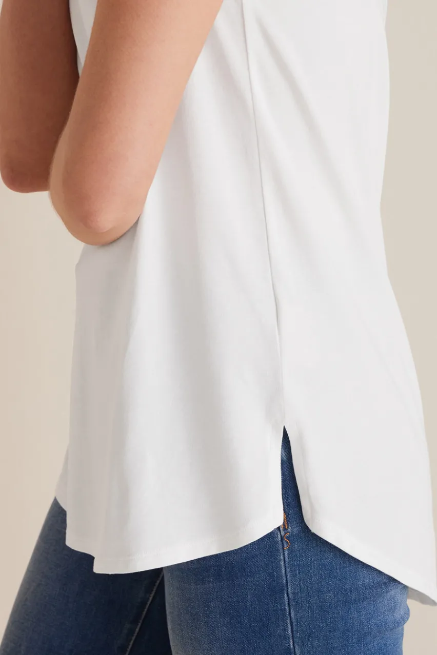 Soft Surroundings Soft Essential Supima Isabel Short Sleeve Tunic- Tops|Tunics & Leggings