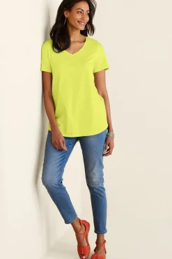 Soft Surroundings Soft Essential Supima Isabel Short Sleeve Tunic- Tops|Tunics & Leggings