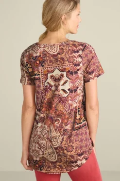 Soft Surroundings Soft Essential Supima Isabel Short Sleeve Tunic- Tops|Tunics & Leggings