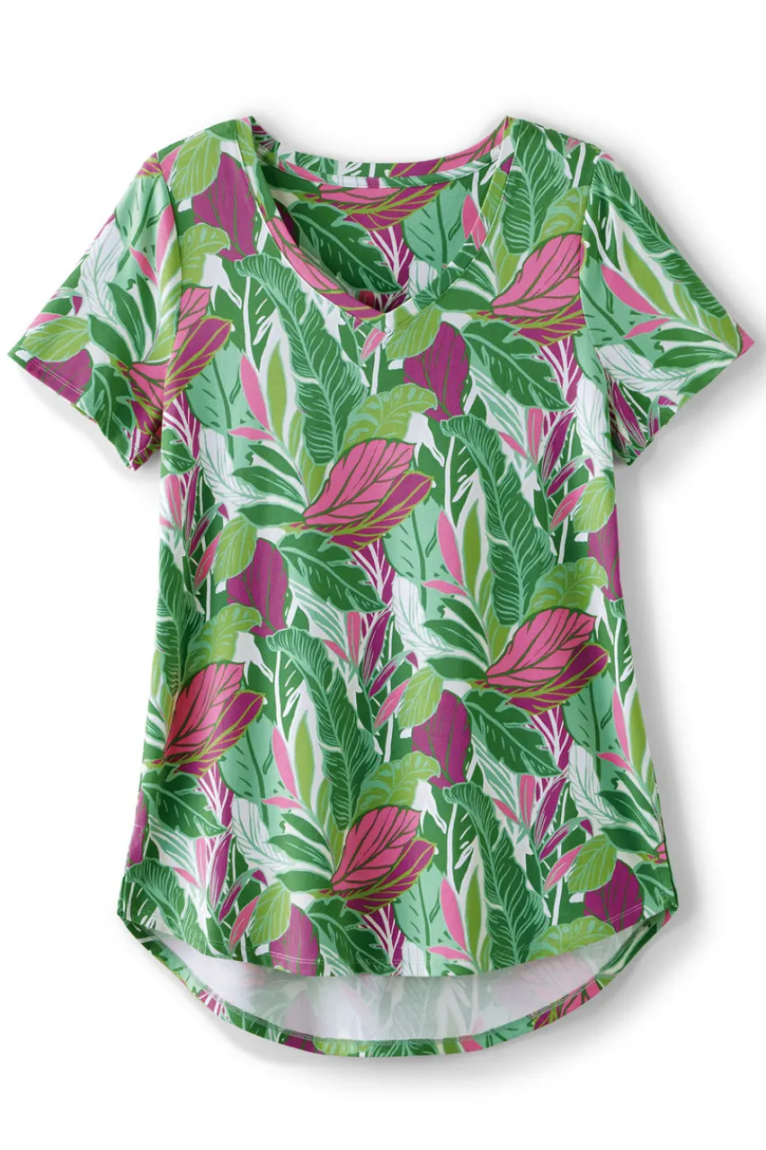 Soft Surroundings Soft Essential Supima Isabel Short Sleeve Tunic- Tops|Tunics & Leggings