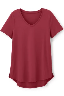 Soft Surroundings Soft Essential Supima Isabel Short Sleeve Tunic- Tops|Tunics & Leggings