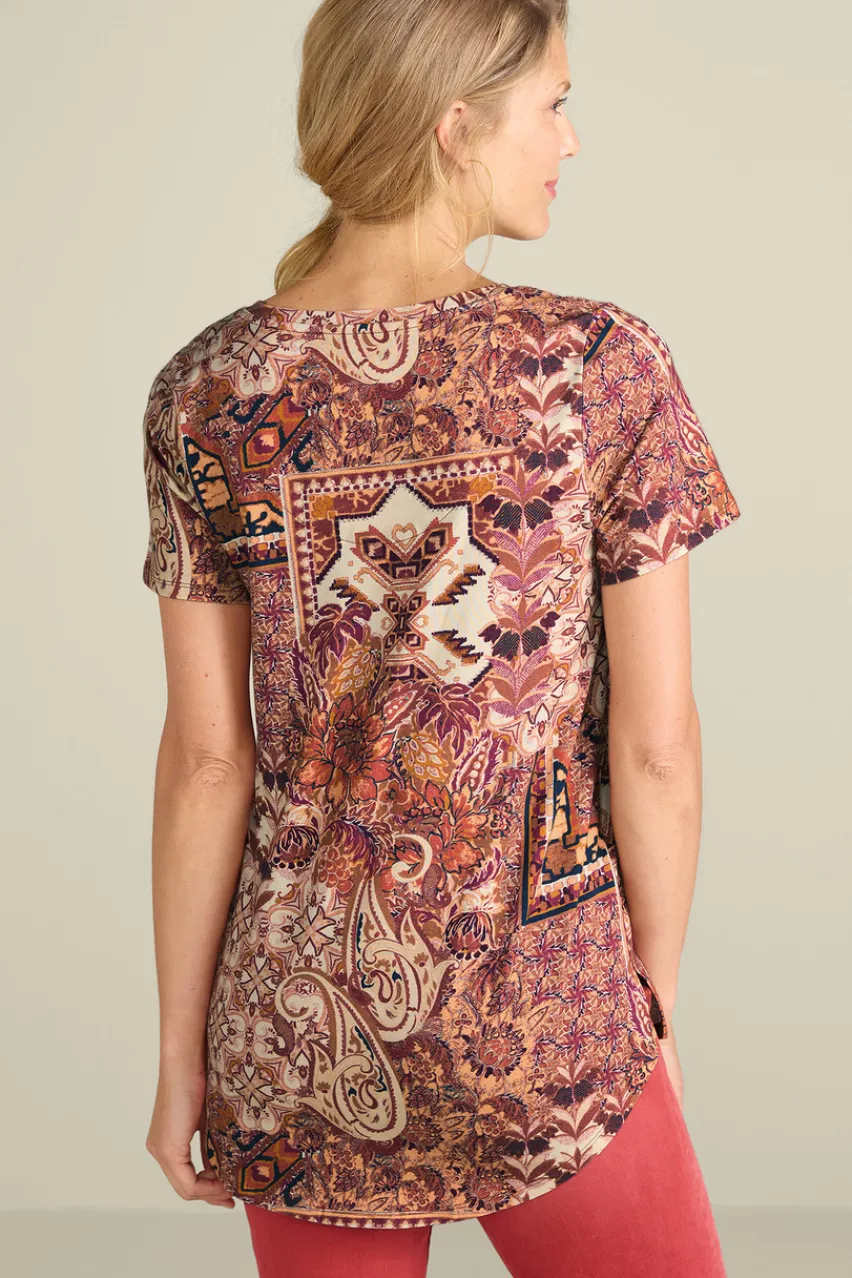 Soft Surroundings Soft Essential Supima Isabel Short Sleeve Tunic- Tops|Tunics & Leggings