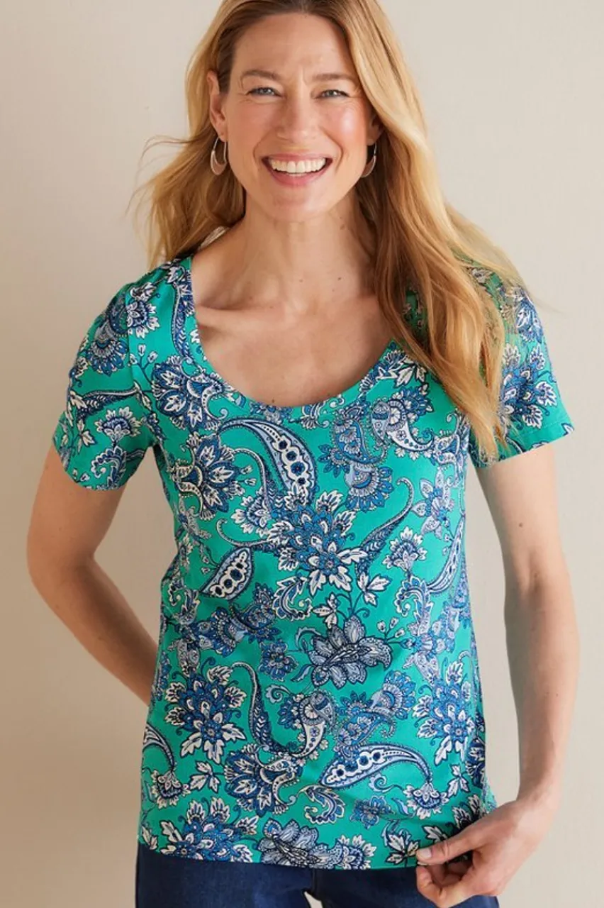 Soft Surroundings Soft Essential Supima Short Sleeve Tee- Tops