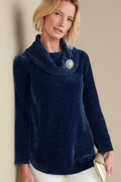 Soft Surroundings Soft Winds Chenille Tunic Sweater- Tops|Sweaters & Cardigans