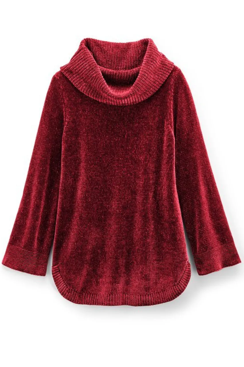 Soft Surroundings Soft Winds Chenille Tunic Sweater- Tops|Sweaters & Cardigans