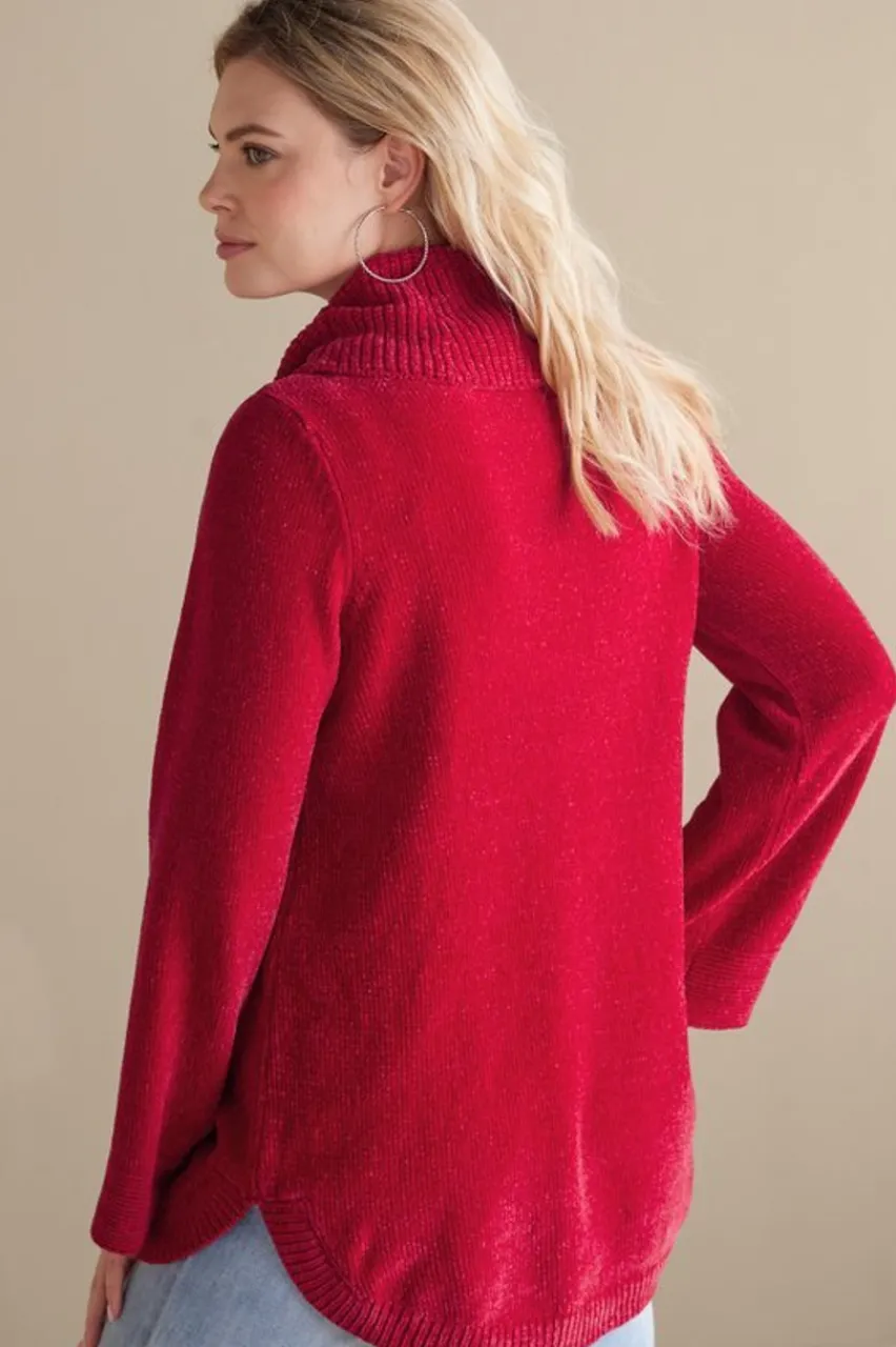 Soft Surroundings Soft Winds Chenille Tunic Sweater- Tops|Sweaters & Cardigans