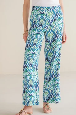 Soft Surroundings Sonoma Linen Blend Wide Leg Pants- Pants
