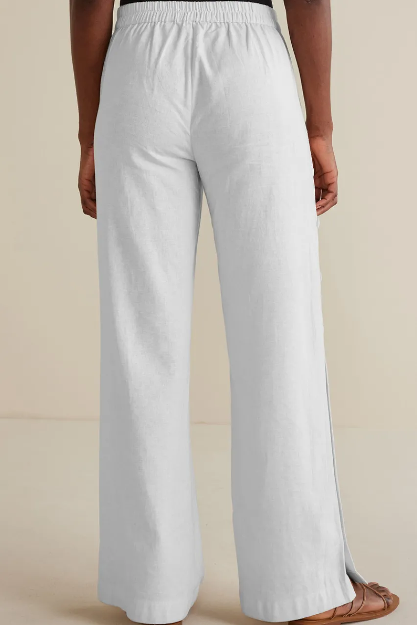 Soft Surroundings Sonoma Linen Blend Wide Leg Pants- Pants