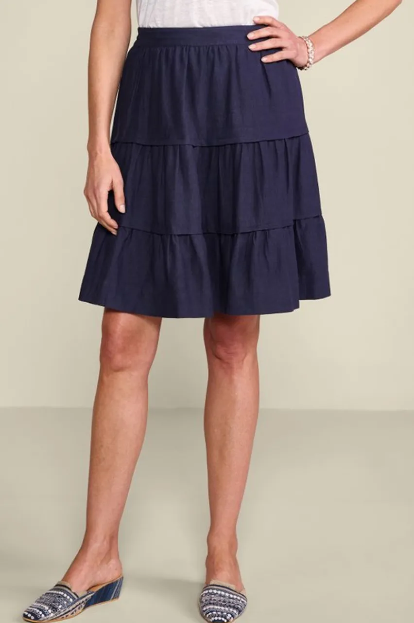 Soft Surroundings Talisa Linen Blend Skirt- Skirts