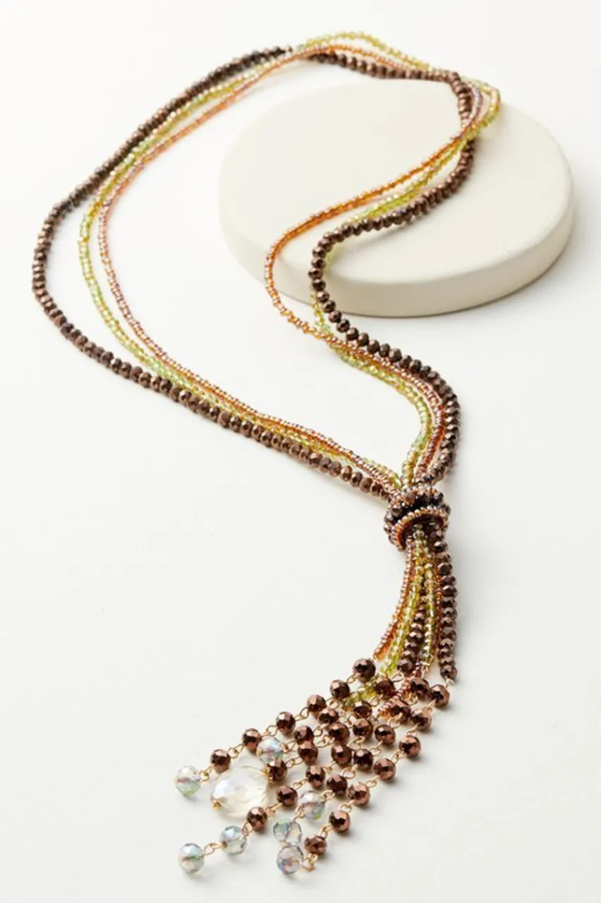 Soft Surroundings Taylor Beaded Tassel Necklace- Jewelry|Necklaces