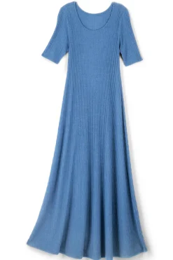 Soft Surroundings Textured Short Sleeve Santiago Dress- Dresses