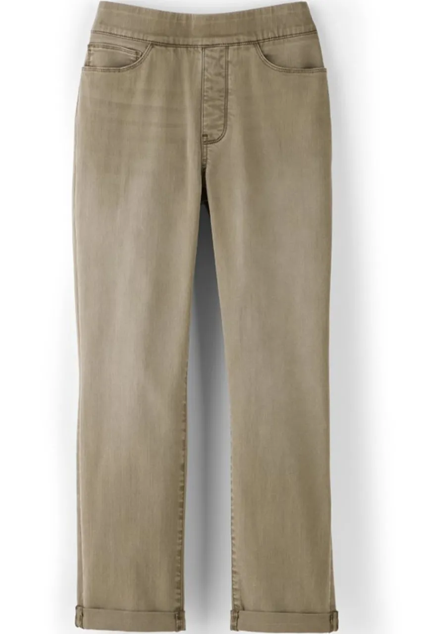 Soft Surroundings The Ultimate Denim Pull-On Crop- Jeans