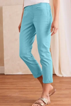 Soft Surroundings The Ultimate Denim Pull-On Crop- Jeans