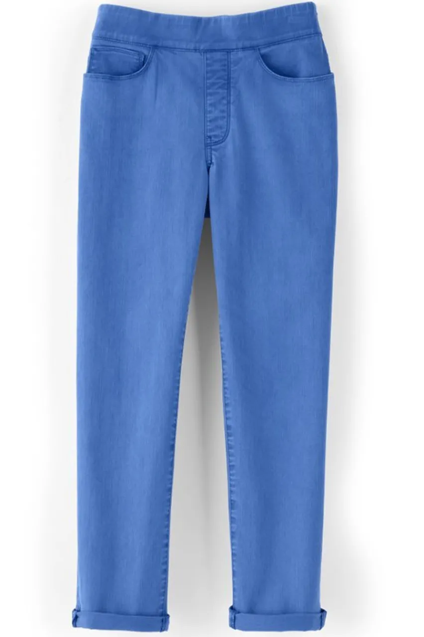 Soft Surroundings The Ultimate Denim Pull-On Crop- Jeans