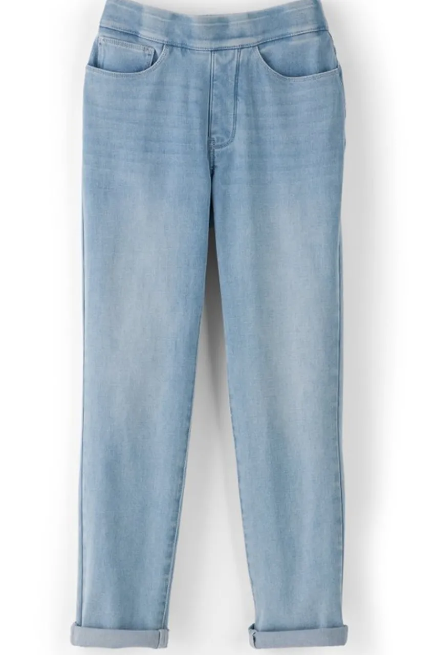 Soft Surroundings The Ultimate Denim Pull-On Crop- Jeans