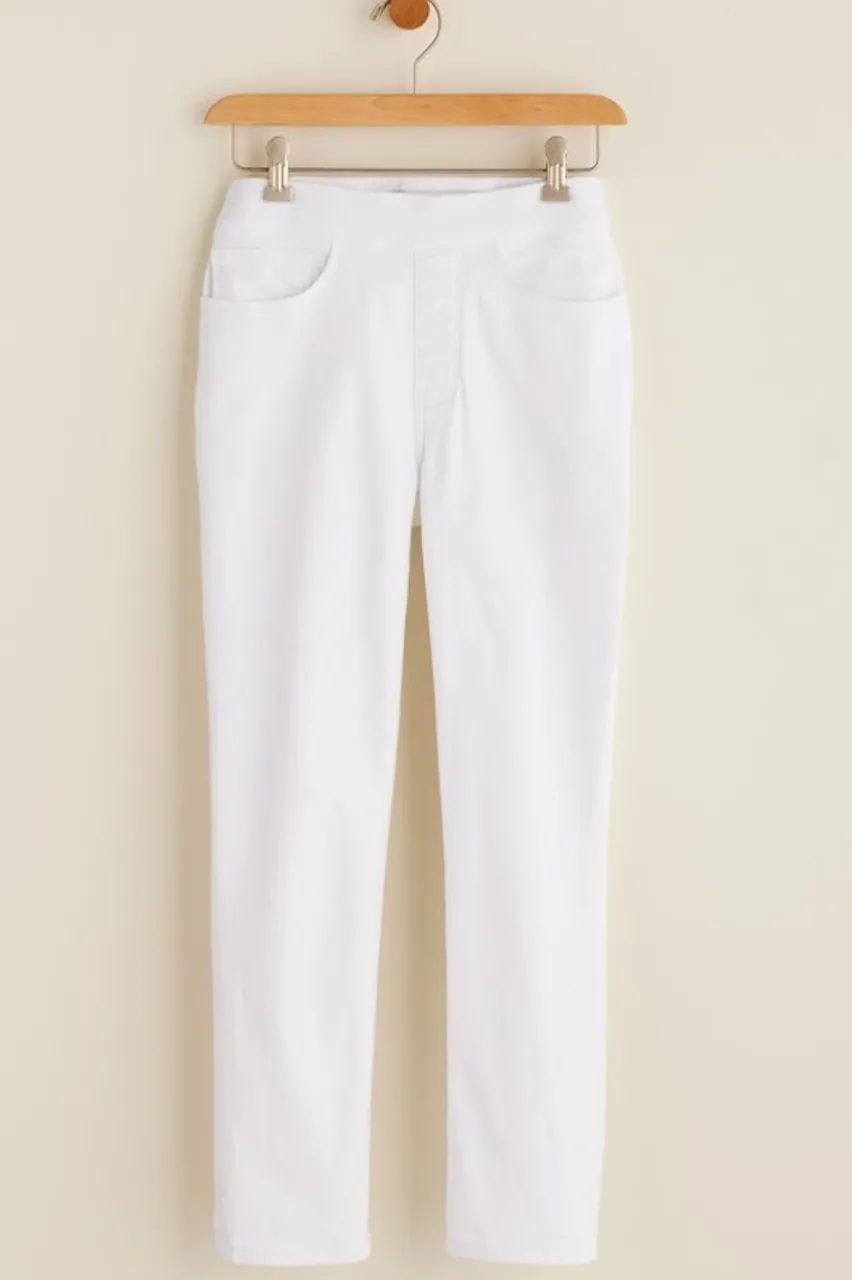 Soft Surroundings The Ultimate Denim Pull-On Crop- Jeans
